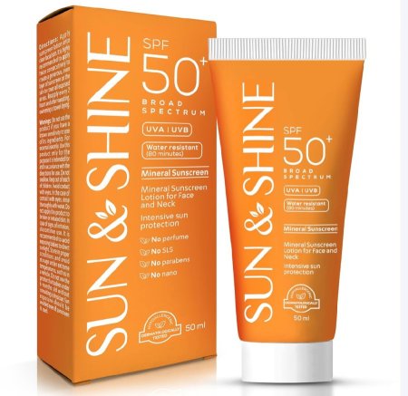 لوشن واقي من الشمس بالأملاح المعدنية صن اند شاين بعامل حماية أشعة SPF50