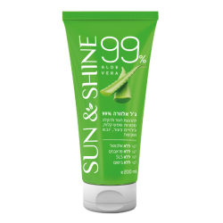 جل الصبار من SUN & SHINE، بتركيز عالٍ من 99% من مستخلص الاولوفيرا لتهدئة البشرة وتوفير المزيد من الرطوبة.