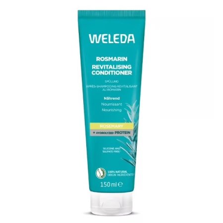 بلسم الروزماري المنعش (Weleda Rosemary Revitalising Conditioner) الاورجانيك  يغذي الشعر ويمنحه لمعاناً طبيعياً دون إثقاله. تركيبته نباتية وخالية من السيليكون والكبريتات