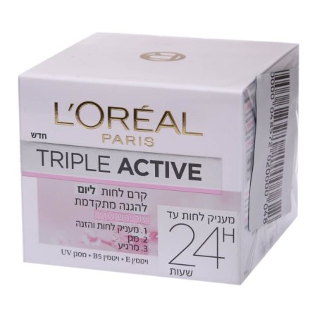كريم النهار L'Oréal Triple Active Day Moisturizer للبشرة الجافة والحساسة. ثلاثي المفعول