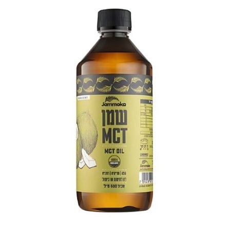 زيت MCT العضوي 100%  مستخلص نقي من زيت جوز الهند.  يُستخرج من جوز الهند العضوي بنسبة 100%، ولا يحتوي على زيت النخيل.  يحتوي على 60% حمض الكابريليك (C8) و 40% حمض الكابريك (C10).