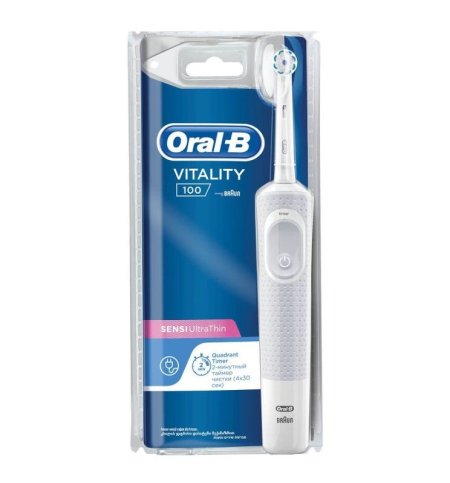 فرشاة أسنان كهربائية من Oral-B Vita وتتميز بـ: تنظيف فائق: توفر تنظيفًا فائقًا مثبتًا سريريًا مقارنة بفرشاة الأسنان اليدوية العادية