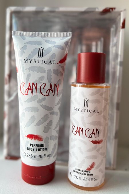 بكج Mystical Can Can" للعناية بالجسم،  تحتوي على عطر سبلاش  ولوشن للجسم 