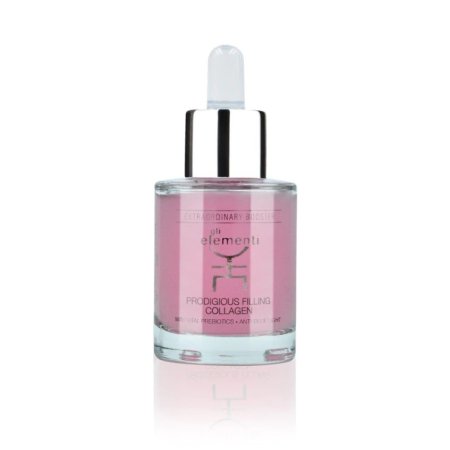 سيروم الكولاجين للوجهGli Elemnti  لجميع أنواع البشرة Prodigious Filling Collagen"يساعد هذا السيروم على إعادة بناء البشرة وتحفيزها وتجديد الكولاجين فيها، مما يقلل من علامات الشيخوخة.