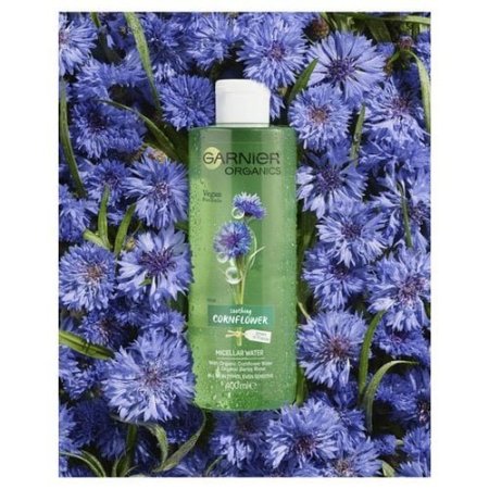 ماء ميسيلار للتنظيف بالذرة العضوية من غارنييه بيو (Garnier Bio Organic Cornflower Micellar Cleansing Water).