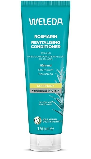 بلسم روزماري المنعش (Weleda Rosemary Revitalising Conditioner) الاورجانيك  يغذي الشعر ويمنحه لمعاناً طبيعياً دون إثقاله. تركيبته نباتية وخالية من السيليكون والكبريتات